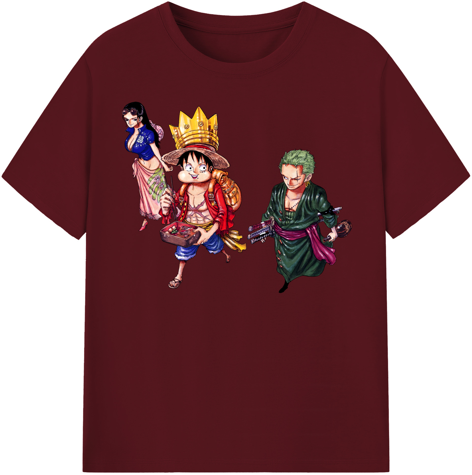 ワンピース モンキー・D・ルフィ ONE PIECE Monkey D. Luffy 綿100％半袖Tシャツ（フロントプリント）